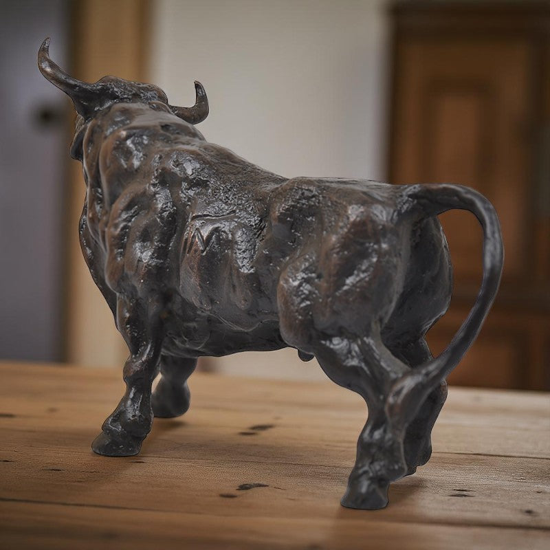 Miniature Bronze Fighting Bull