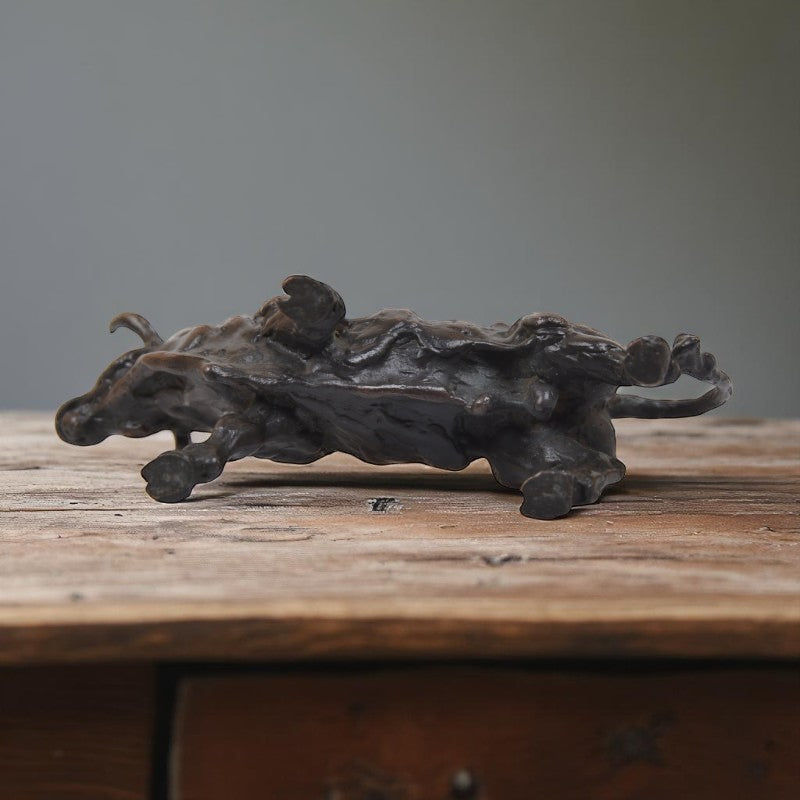 Miniature Bronze Fighting Bull