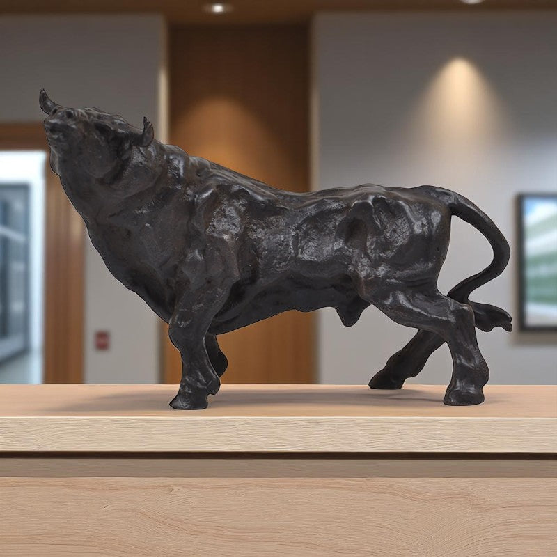 Bronze Bull with Raised Head