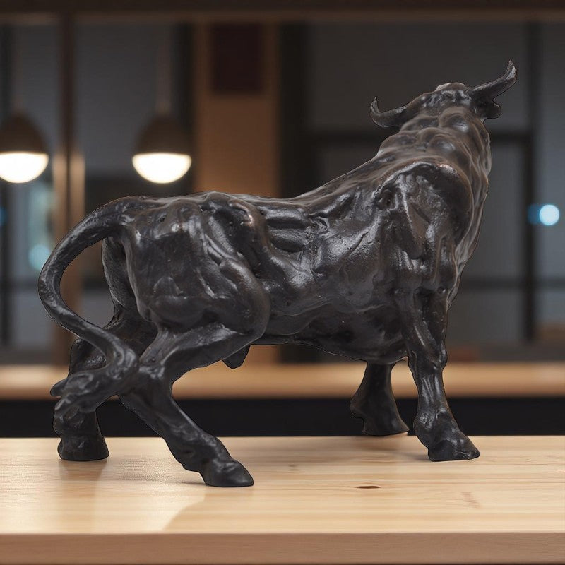 Bronze Bull with Raised Head