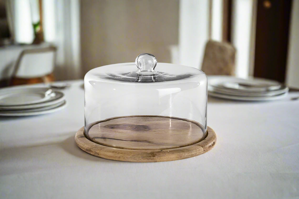 Nkuku Recycled Glass Cake Dome