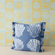 Pilgrim Cushion Sea Blue – Sunne Border Bright Day Wallpaper