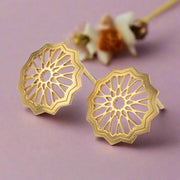 Gold Plated Sterling Silver Stud Earrings Estrella