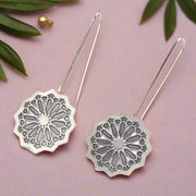 Sterling Silver Earrings Estrella Long Hook