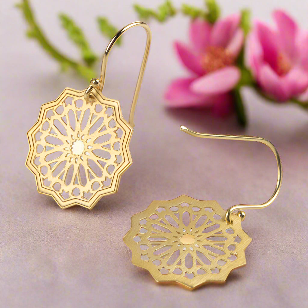 Gold Plated Sterling Silver Earrings Estrella