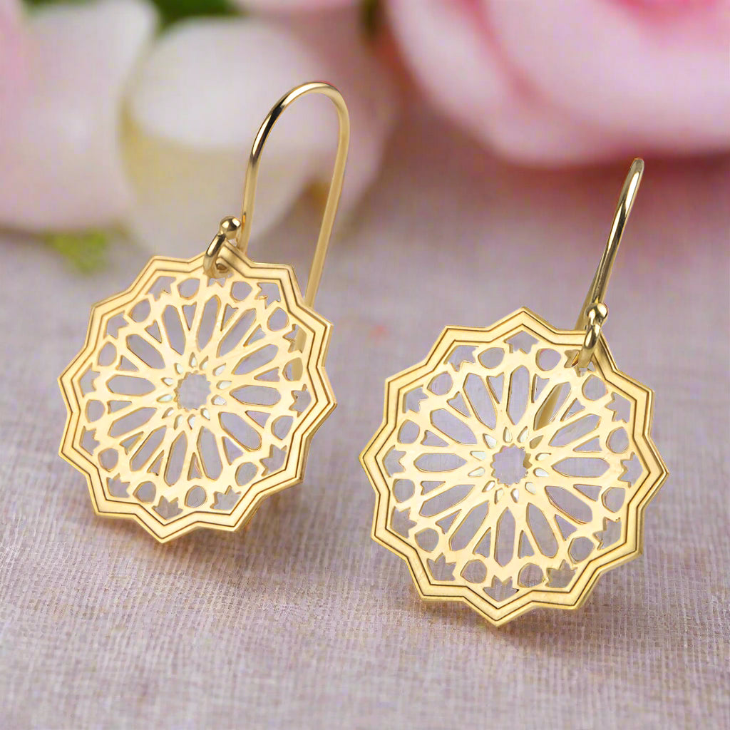 Gold Plated Sterling Silver Earrings Estrella