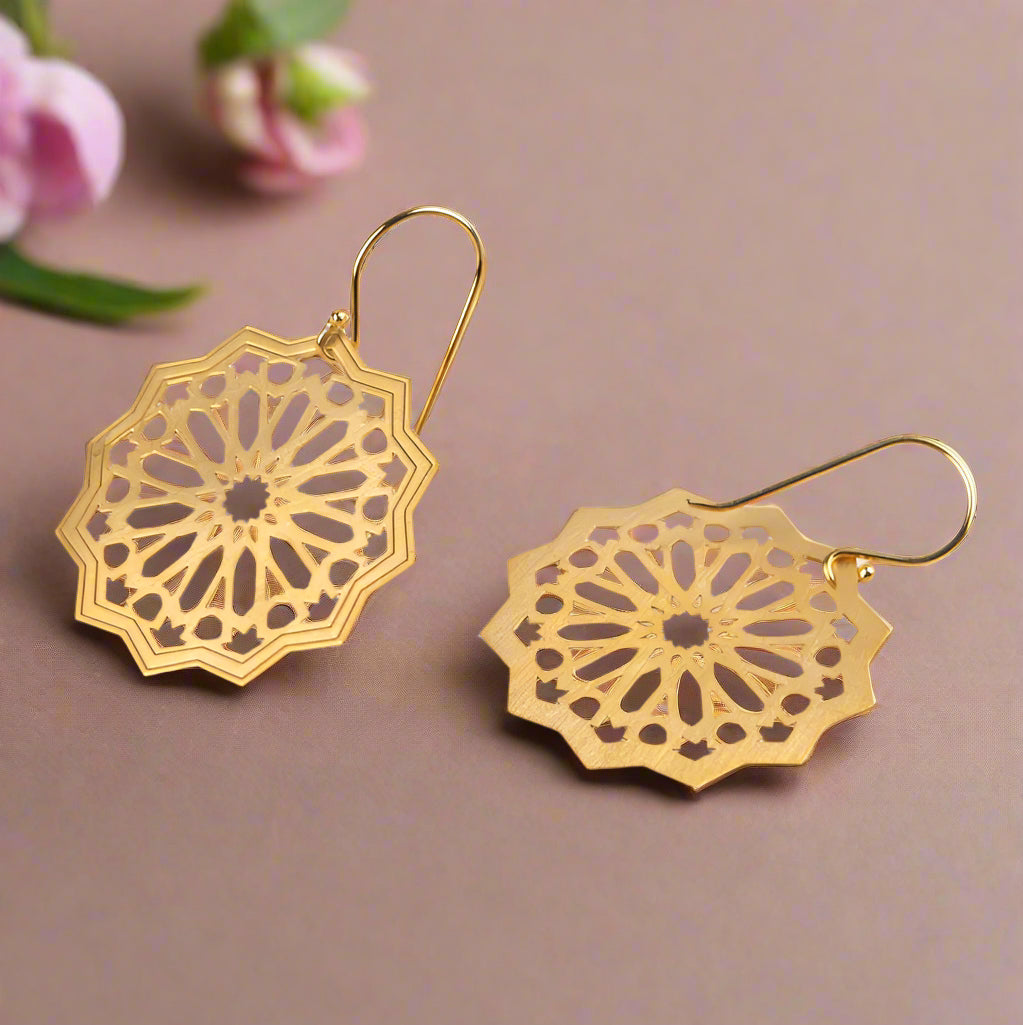 Gold Plated Sterling Silver Earrings Estrella Big