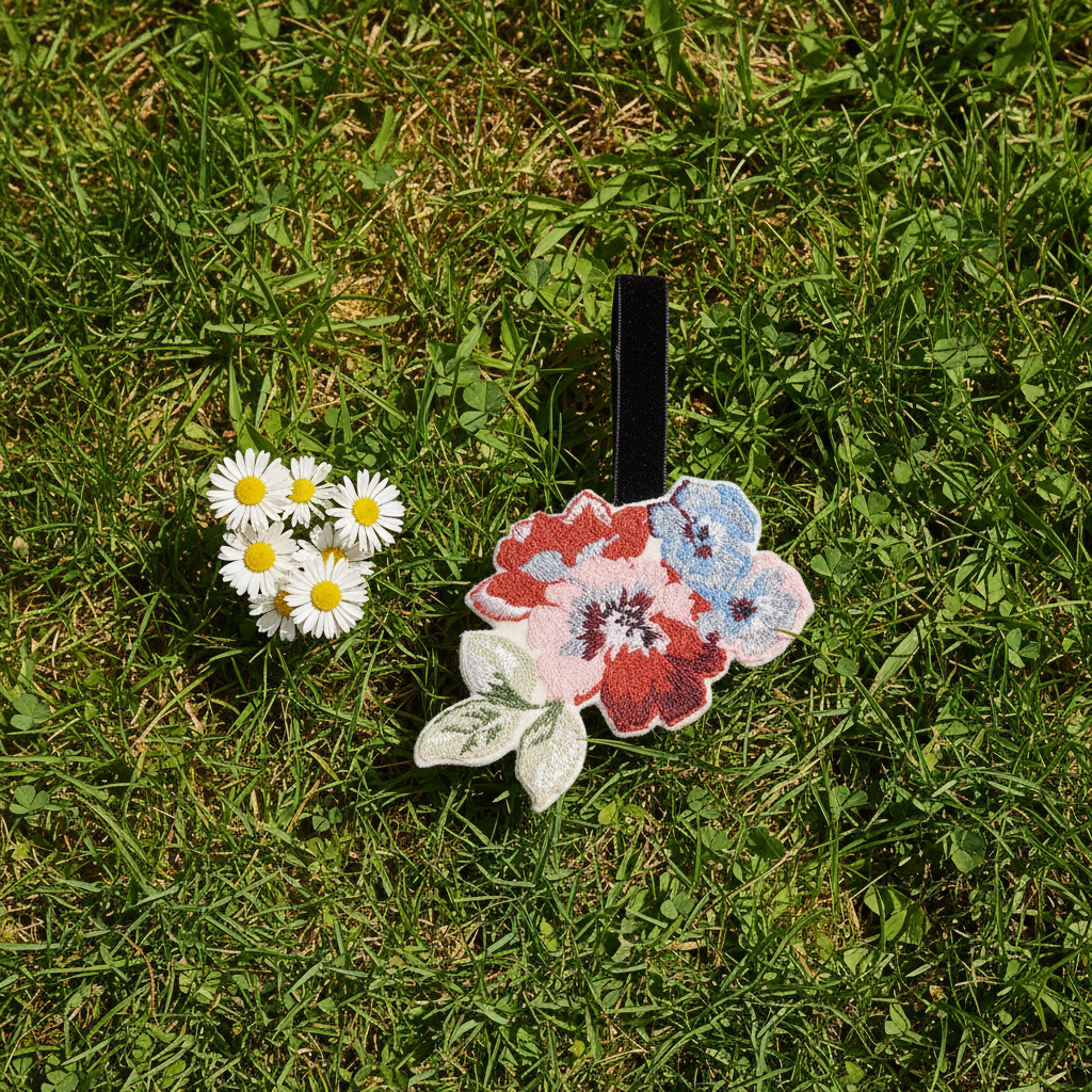 Rosa Christmas Decoration – Grass Flat Lay with Daisies