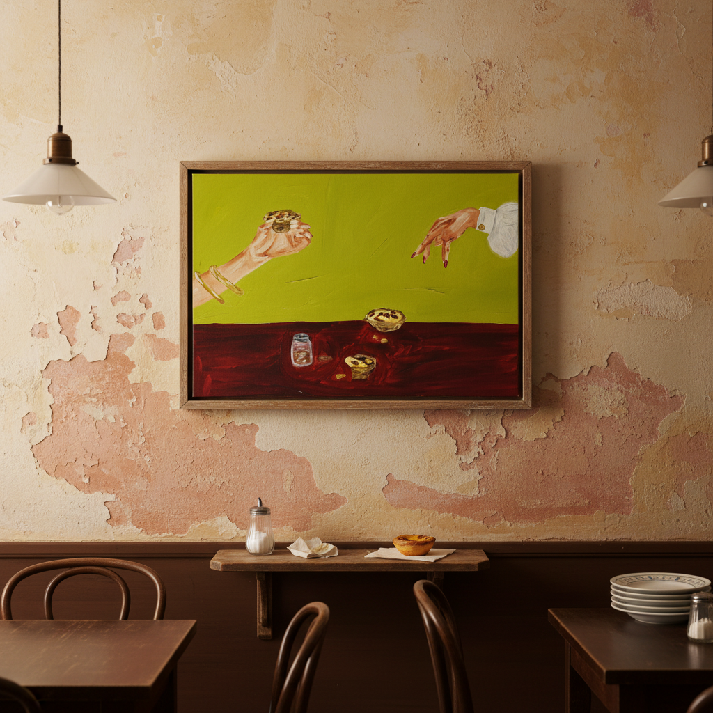 Sharing Pastéis de Nata – Café Interior Wall