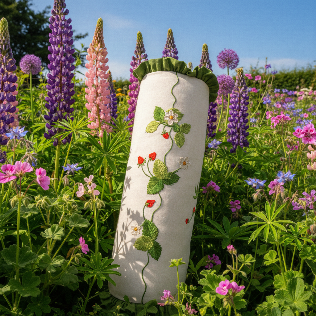 Strawberry Patch Bolster – Lush Cottage Garden