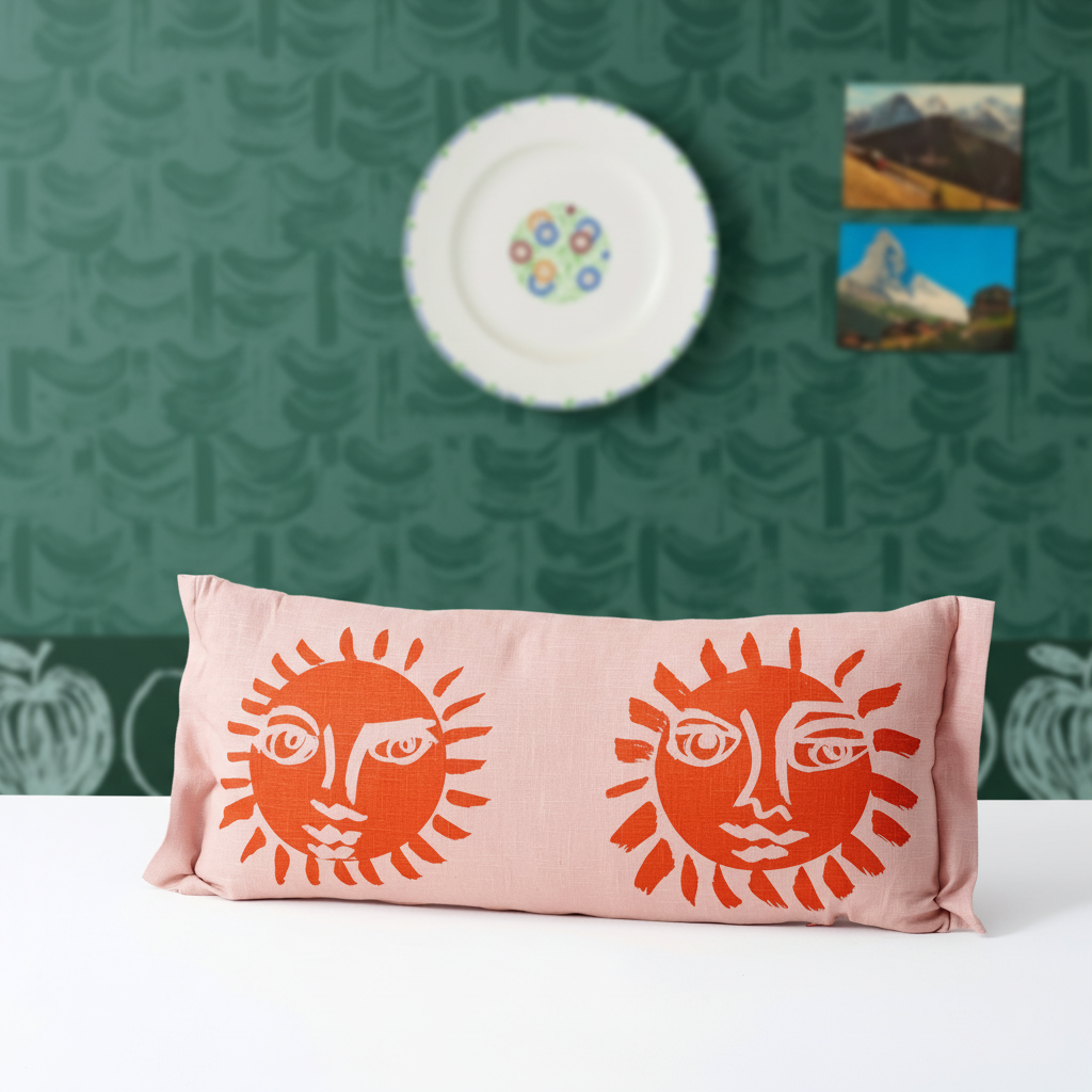 Sunne Bolster Sherbet – Sunne Border Hunter Green Wallpaper