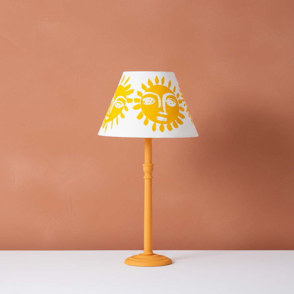 Sunne Lampshade Lemon – Terracotta Clay Wall