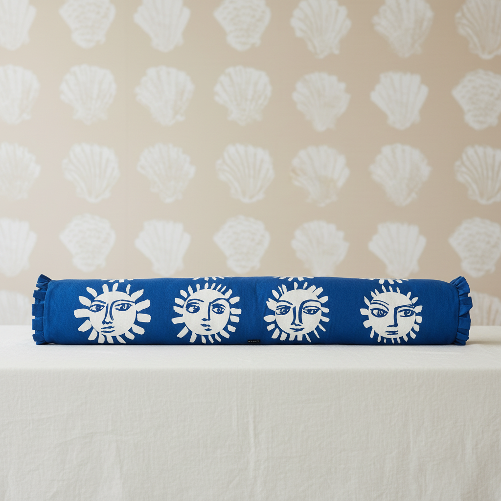 Sunne Round Bed Bolster – Pilgrim Natural Wallpaper