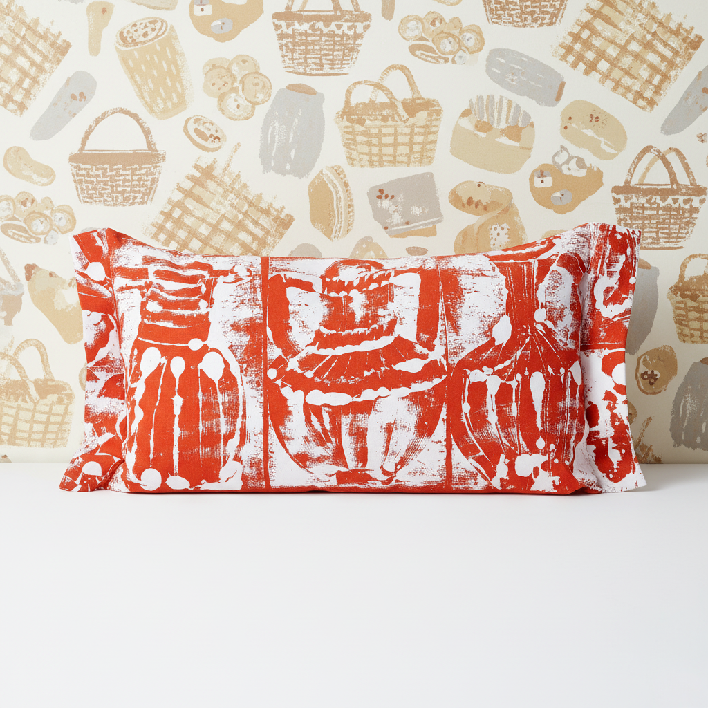 Taverna Bolster Tangerine – Picnic Sugar Bag Wallpaper