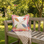 Tie-front Rainbow Check Cushion – Garden Chair Dappled Light