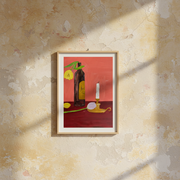 Velas Vinho e Flores – Realistic Portuguese Wall