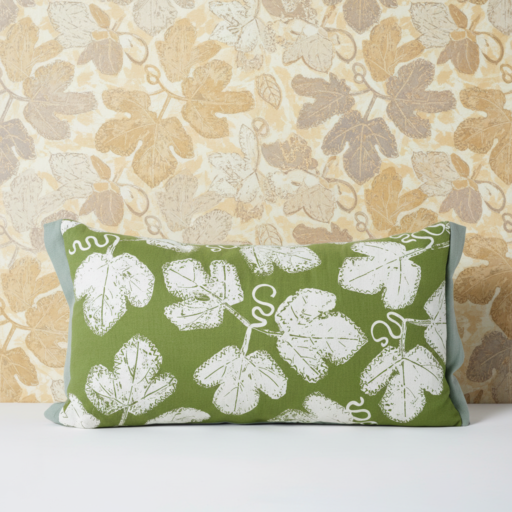 Vine Cushion Leaf – Pilgrim Natural Wallpaper